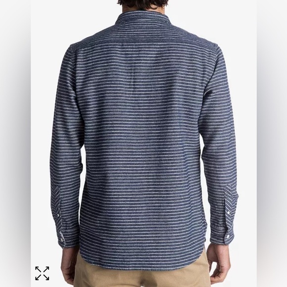 Quiksilver Men’s Button Down Cotton Shirt Size L - Picture 2 of 8